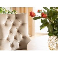 Scaun Tapitat EDWARD VELVET Genarom SN Crem / Bluvel 28